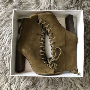 Steven Madder Lace Up Open-toed Boots